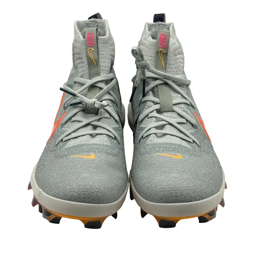 Nike Alpha Huarache‎ NXT Baseball Cleats Mens 13 Gray Orange TPU HF1132-001 NEW